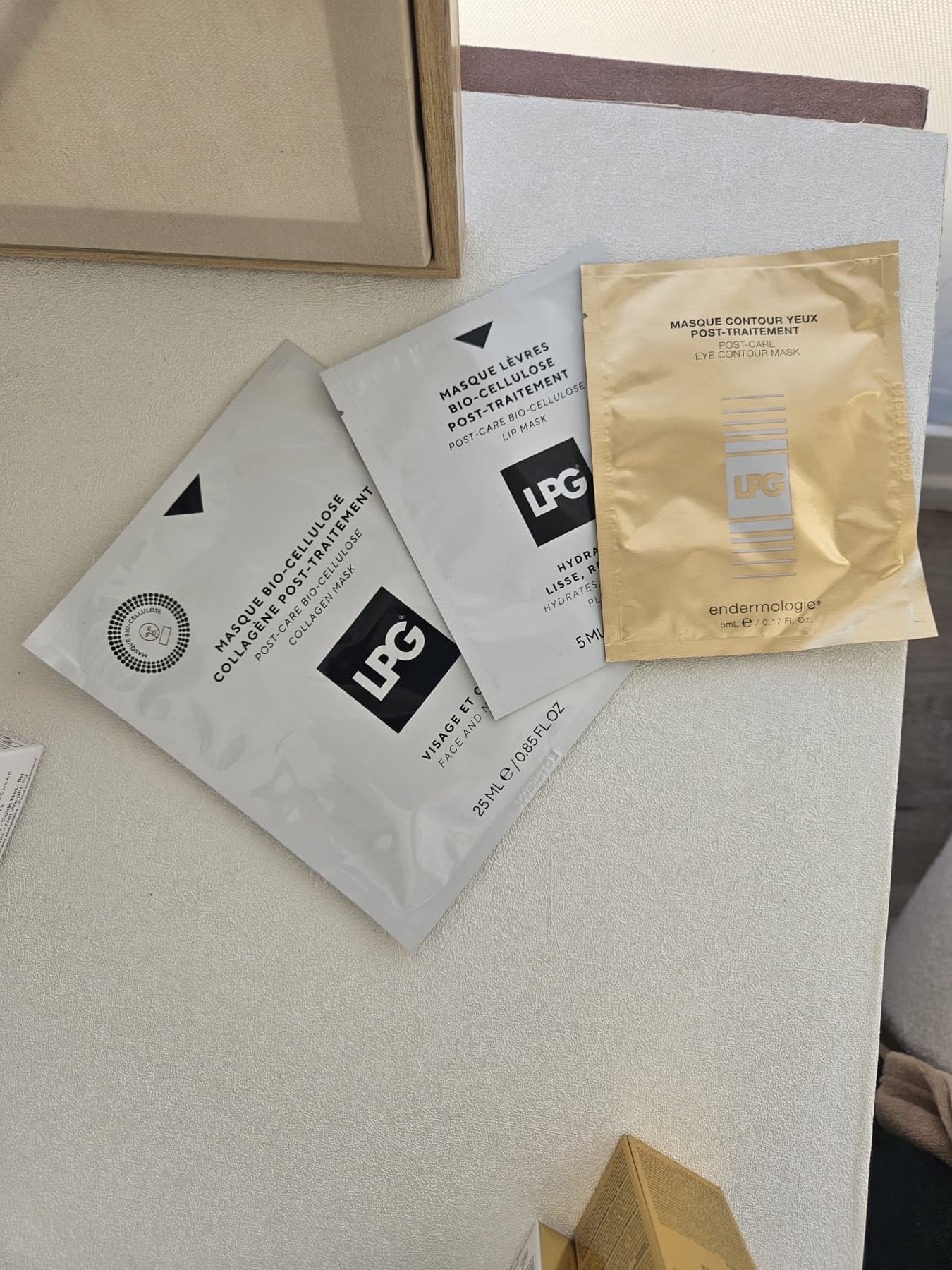 Masques bio-cellulose post-traitement LPG